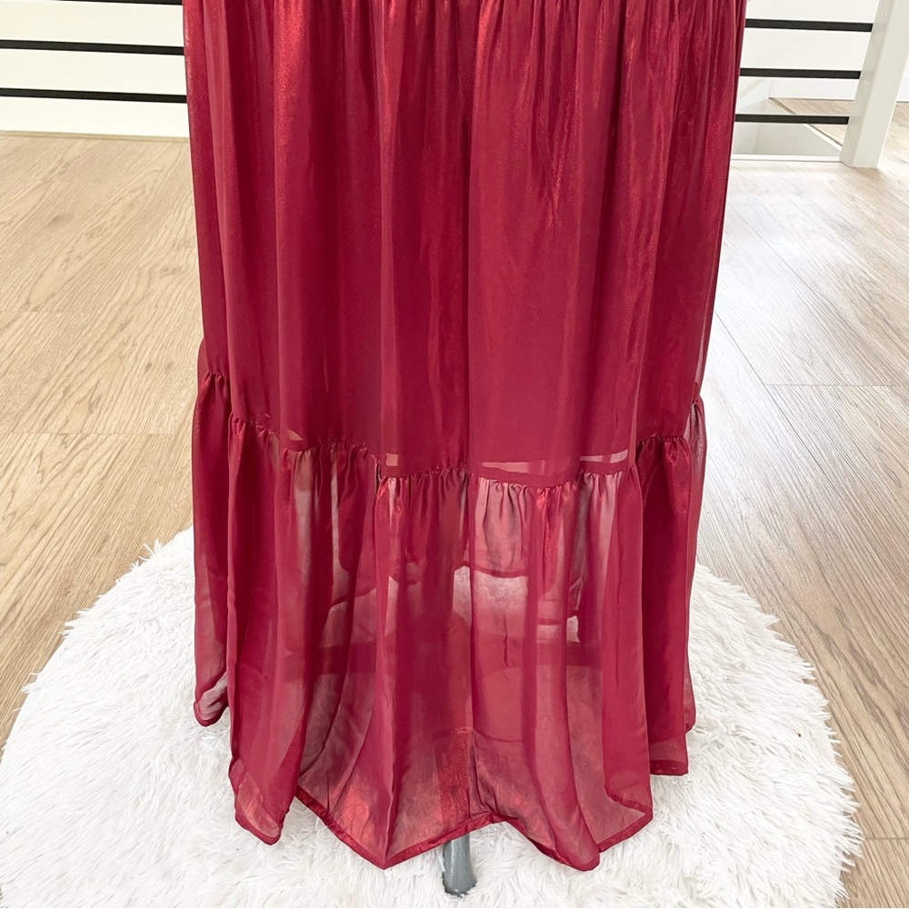 NWT L XXL Simply vera Vera Wang sleeveless midi maxi sparkly metallic dress - Picture 5 of 12